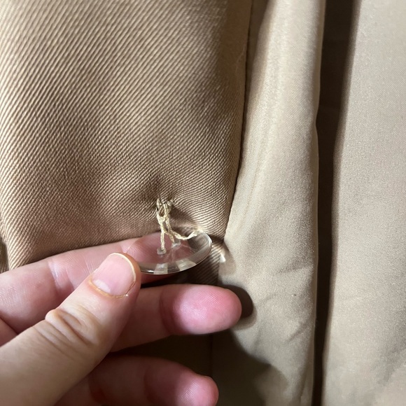 HYFVE Double-Breasted Tan Trench Coat Size Small - Picture 13 of 13